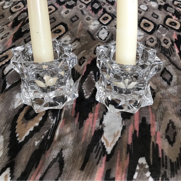 2 way Mikasa candle holders with 6 pink notive party lite candles - Picture 8 of 10